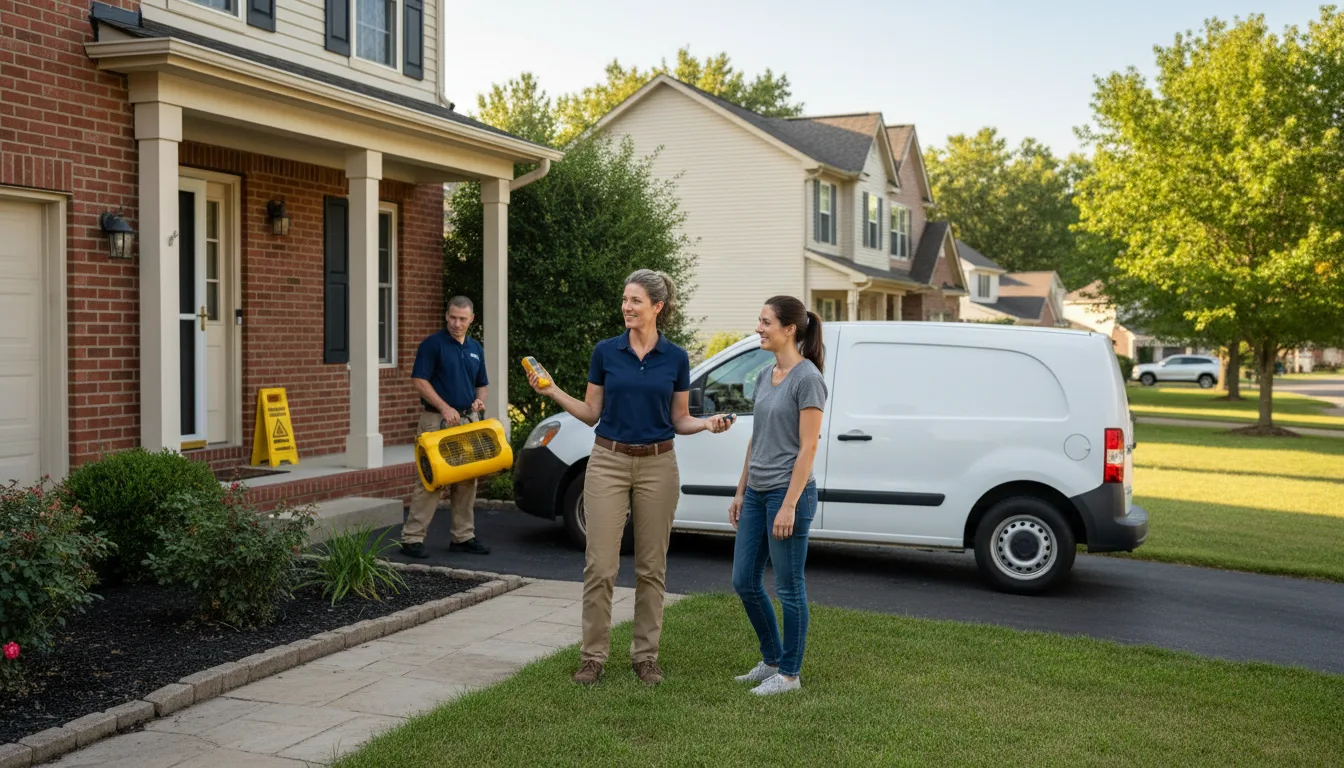 Residential water damage restoration in Grant, LA